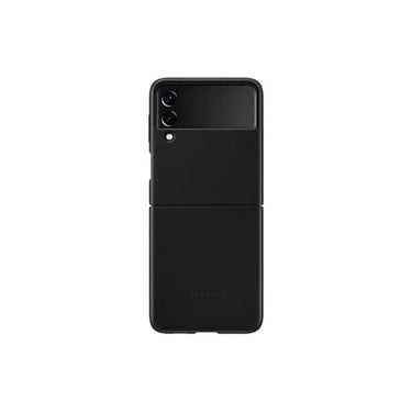Samsung Leather Cover for Galaxy Flip 3 - Black - Accessories